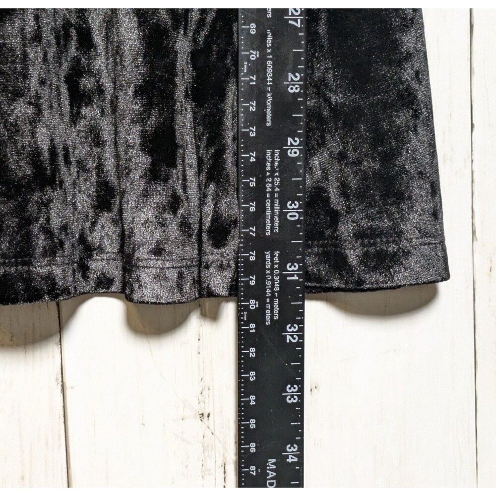 Crazy 8 Black Crushed Velvet Girls Dress 10/12 Goth Y2K Holiday Party Alt Skater - Picture 8 of 10